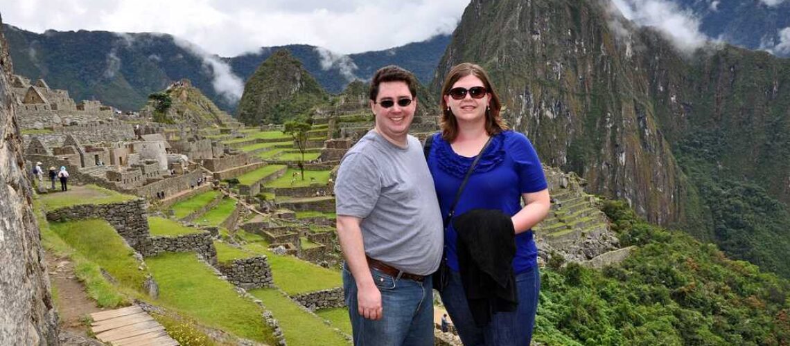 couple on top of Huayna Picchu